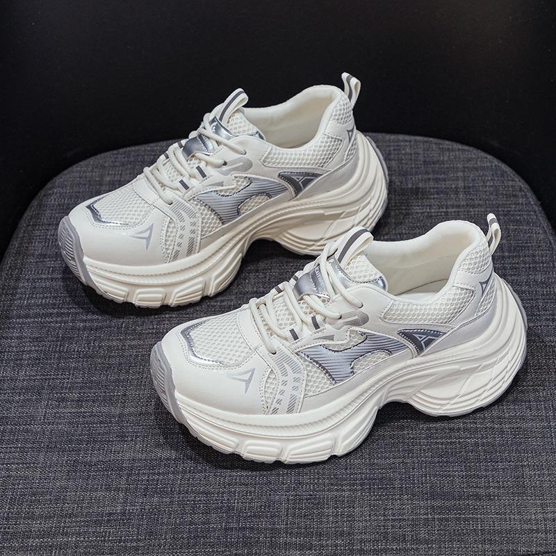 

Женские кроссовки Daddy Shoes на осень, повседневные, сетчатые, на толстой подошве, кроссовки для бега 40 серый