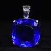 BLUE Sapphire 91 Ct CERTIFIED Square Cushion 925 Sterling Silver GEMS Pendant MY-PD-147-NS