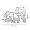 Multipurpose Kitten Animal Shape Cutting Dies Carbon Steel Die Cut Metal Embossing Stencils for Card Making Scrapbooking