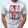 England Lion White Kids Boys T-Shirt GB Top 3 Lions Tee Art Flag Design - All Sizes