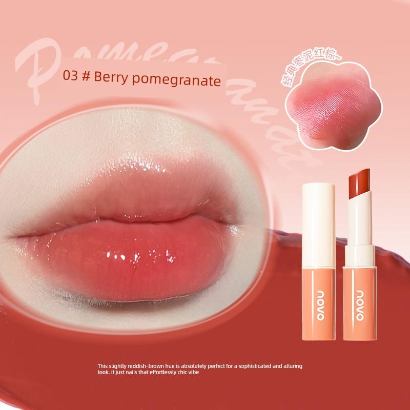 Novo Color-Changing Lip Balm for Women, Lip Essence, Moisturizing, Hydrating, Anti-Drying, Exfoliating, Reducing Lip Lines, Lip Care