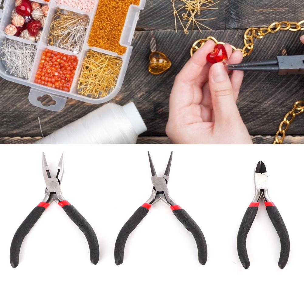 DIY Jewelry Tools 4.5-inch NeedlE Nose Pliers Mini Scissors Pliers for Handmade Tool Kit