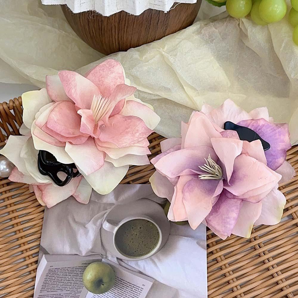 

Прочный зажим в виде акулы, элегантный зажим для волос, модный зажим с цветочным когтем, аксессуары для волос