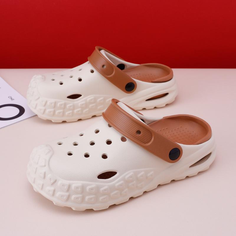 Cave Shoes Men's and Women's Korean Version of Trendy Beach Shoes New Summer Garden Shoes Slippers Men's Bag Head Children's Beach Sandals
