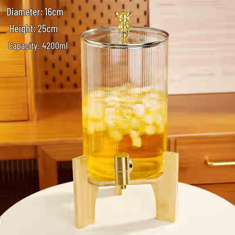 Glas-Getränkespender & Infuser mit Zapfhahn