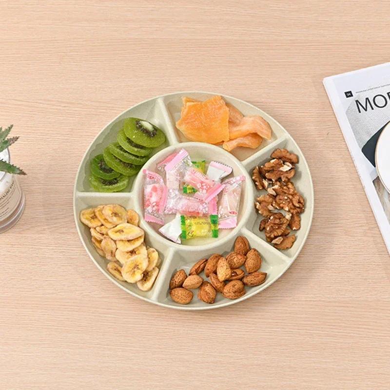 1 stk Matoppbevaringsbrett Nøttefat Godteri Snacks Serveringsfat Delt Tørket Frukt Snackfat For Selskap