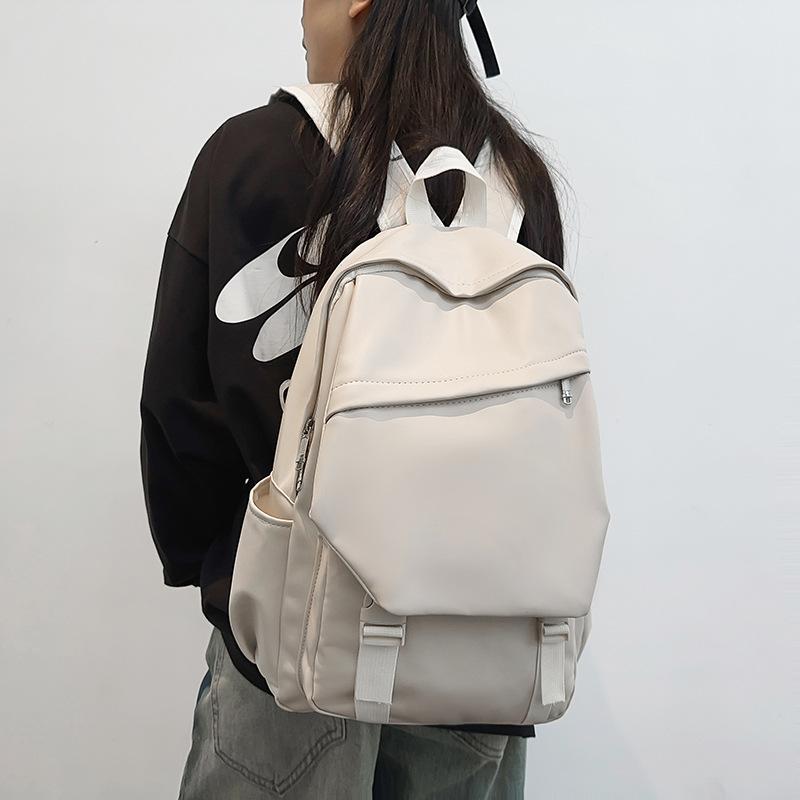 Men's Large Capacity PU Backpack Student Schoolbag Sports Computer Bag