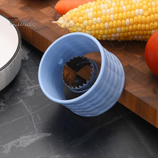 Corn Thresher Tool Stainless Steel Stripper, Non-Slip Handle And Spiral Blade Thresher, Easy Clean Quick Efficient Kernel Removal Gadget for