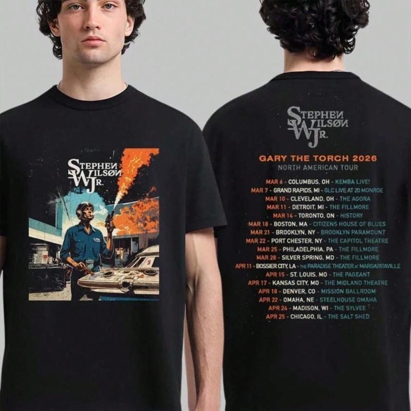Stephen Wilson Jr Gary The Torch New Tour TShirt AllSeason Couple Casual LooseFit TShirt Streetwear vintage t shirt S