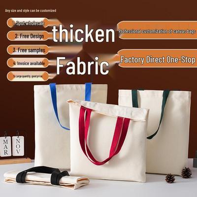 Custom Logo Eco-friendly Canvas Shoulder Bag for Students