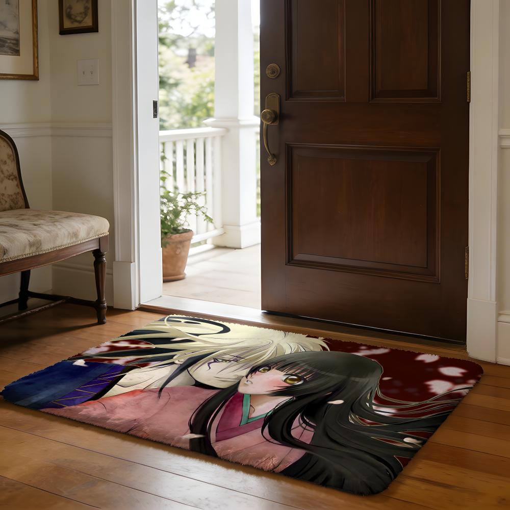 NNurarihyon No Mago Anime Floor Mat Soft Flannel Absorbent Mat Non-Slip Rug Home Bedroom Bathroom