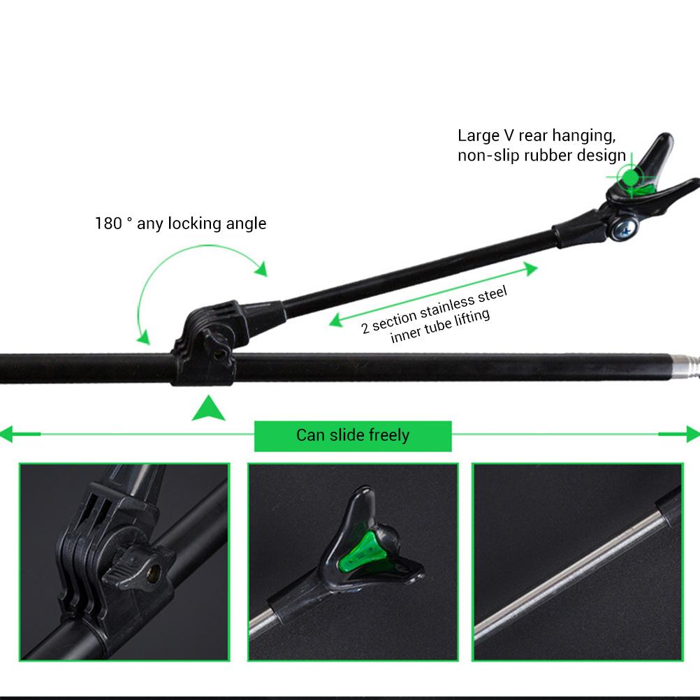 Adjustable Fishing Rod Bracket Support Holder Rack Pole Stand Holder with Anti Slip Ground Insert