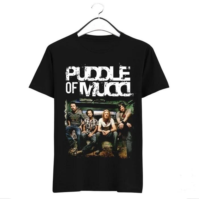 

Мужская черная хлопковая футболка с принтом группы Puddle Of Mudd AR1461 Унисекс S