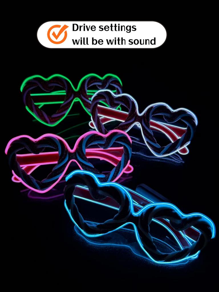 Wireless EL luminous glasses disco LED sunglasses KTV bar concert flash pixel atmosphere online celebrity