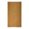 Living Room Rug In Jute Cotton with Ochre Fringes 80x150