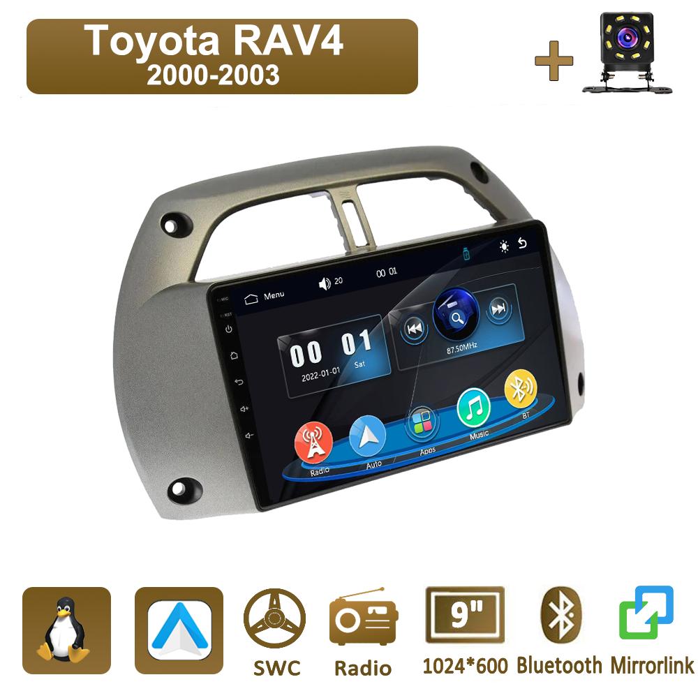 

Icreative Carplay Car Radio Multimedia MP5 Player Head Unit Stereo GPS Navigation BT For Toyota RAV4 2000-2003 серый