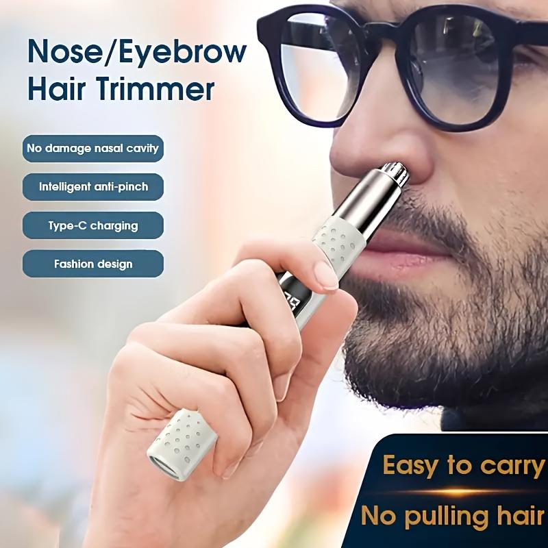 Professional Men's and Women’s, Painless Eyebrow, Nose & Hair Trimmer with Mini USB Rechargeable Lithium Battery – Smart Digital Power Display Cord