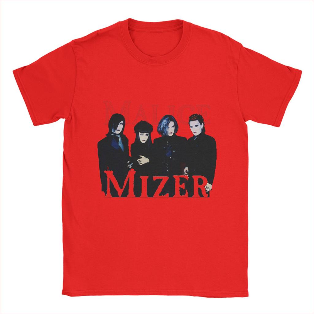 MALICE MIZER Baumwoll-T-Shirt für Herren Beach Voyage Tour Band Streetwear T-Shirts O-Ausschnitt Harajuku Tees Übergroße Muster Tops