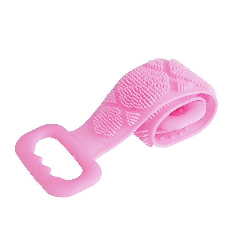 Luxurious Double Sided Back Scrubber Silicone Bath Shower Body Brush With Handle Strap