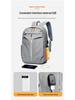 Men's Solid Color Multifunctional Backpack: Logo-Printable, Business & School Use