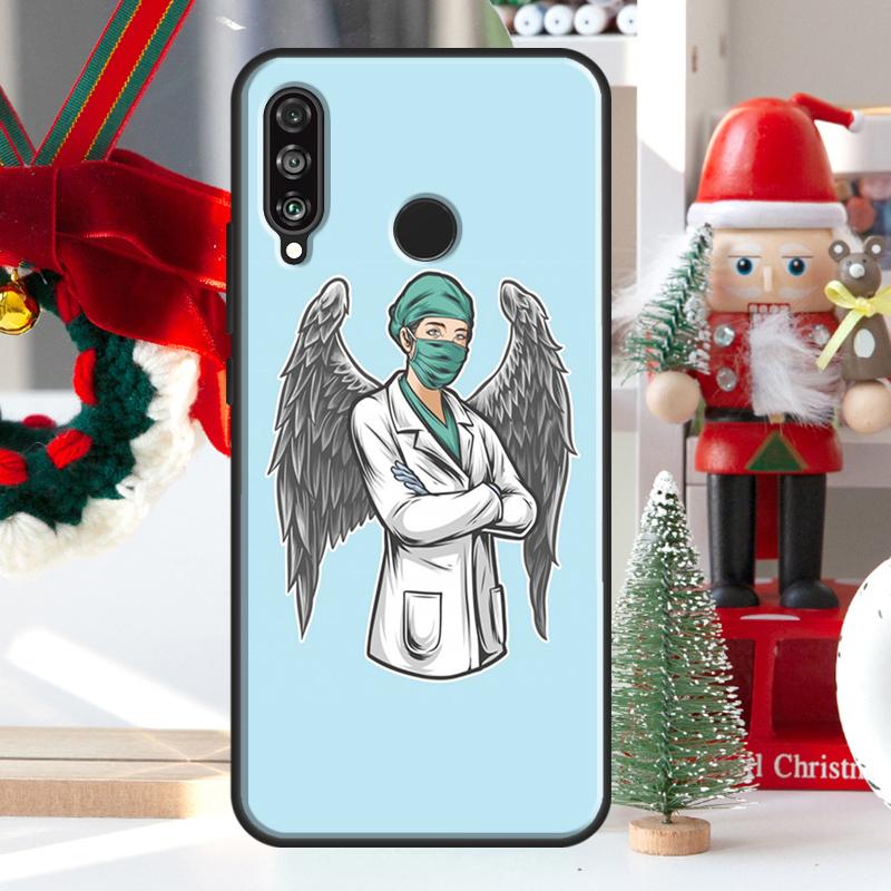 Cartoon Medicine Doctor Nurse For Huawei Nova 9 10 SE 11 Pro Y60 Y70 Y90 Y61 Y91 Y72 Y73 12i 11i 8i P20 P30 P40 Lite Case