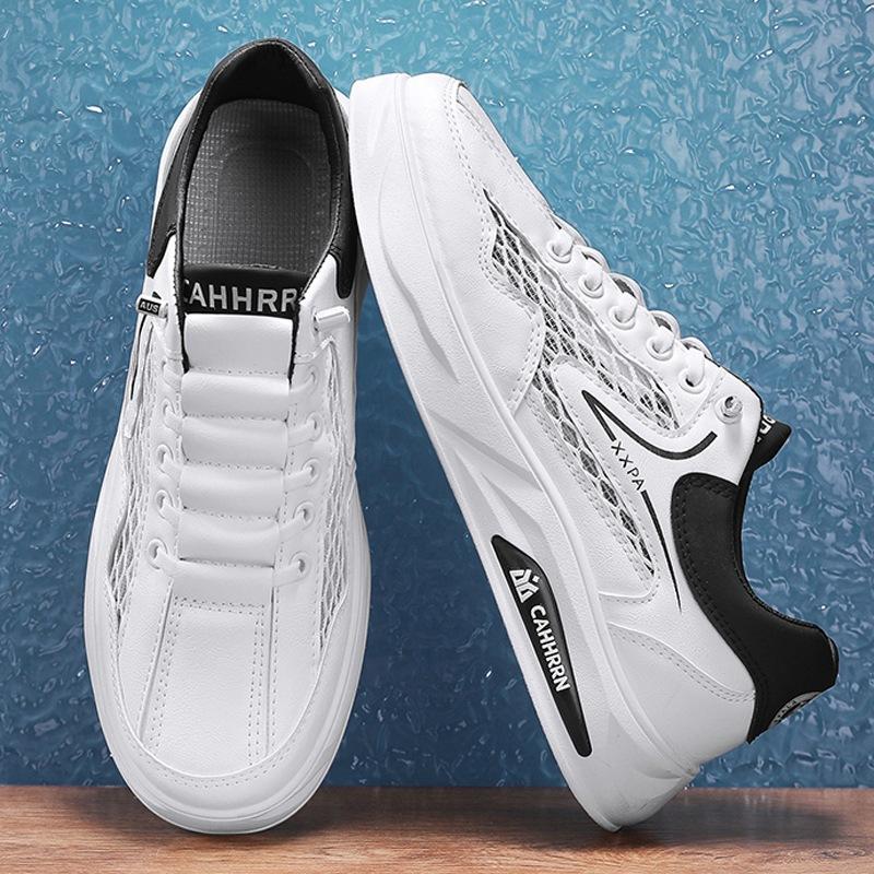 Summer Hollow Men'S Shoes Mesh Breathable Board Shoes Teenagers And Students Big Net Sports And Leisure Little White Shoes Men'S
