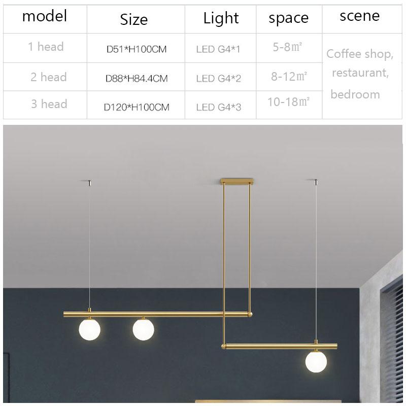 Modern Led Pendant Light Art Combination Line Chandelier Glass Ball Hanging Lamp for Bedroom Living Indoor Lightings Room Decor