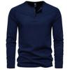 Men Solid Color Long Sleeve Casual Basic Bottoming T Shirt For Daily Wear