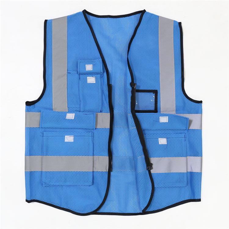 Fluorescent Reflective Work Vest for Construction Safety