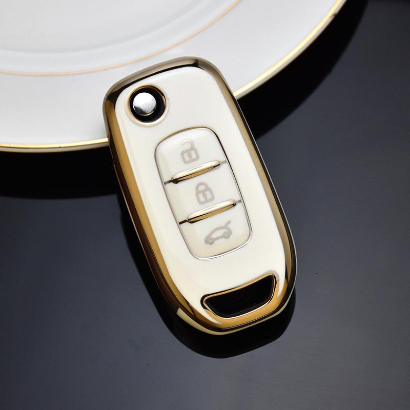 

Автомобильный откидной чехол для ключей, защитный чехол-брелок для Renault Kadjar Captur Megane Sandero Stepway Logan Clio 5 Arkana 2020 2021 белый