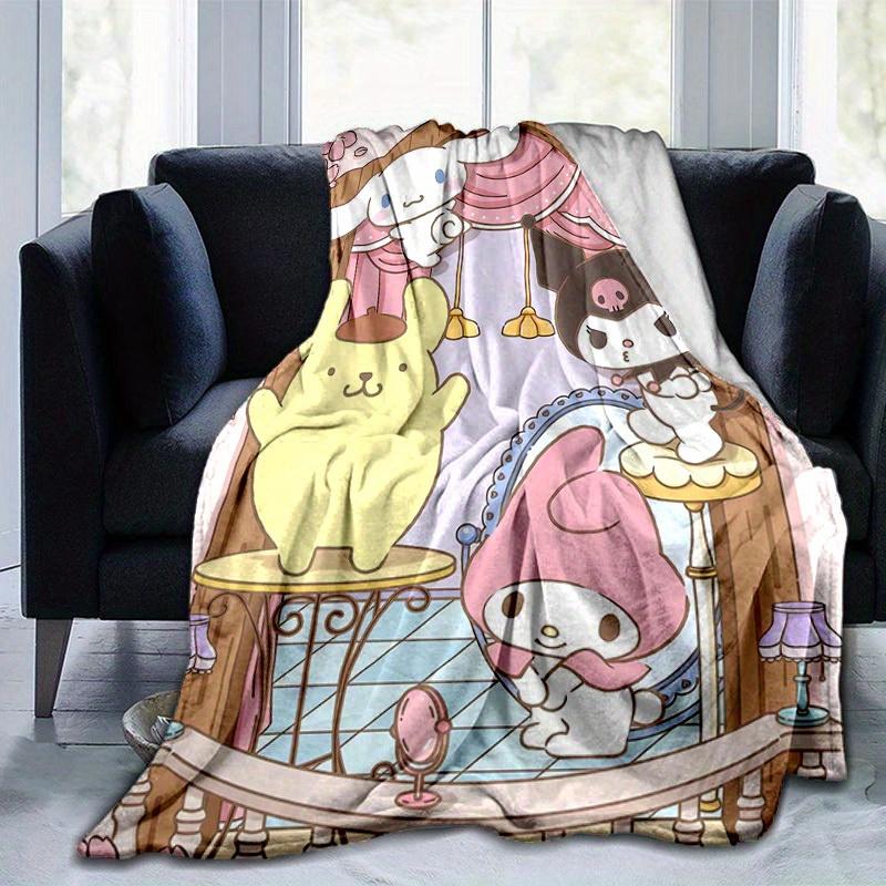 1pc, Sanrio Charming Home Decor: Cozy Blankets Perfect for Bedroom, Living Room, Travel, Camping, Car, Beach, Office Naps, Ideal Gift! Flannel Throw B
