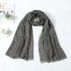 Black and white wool scarf women's autumn and winter long versatile thickened dual-purpose shawl grid