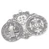 Christian Crosses Hanging Ornament Unique Religious Antiqued Metal Keychain Pendant Decoration for Prayer Necklace Charm