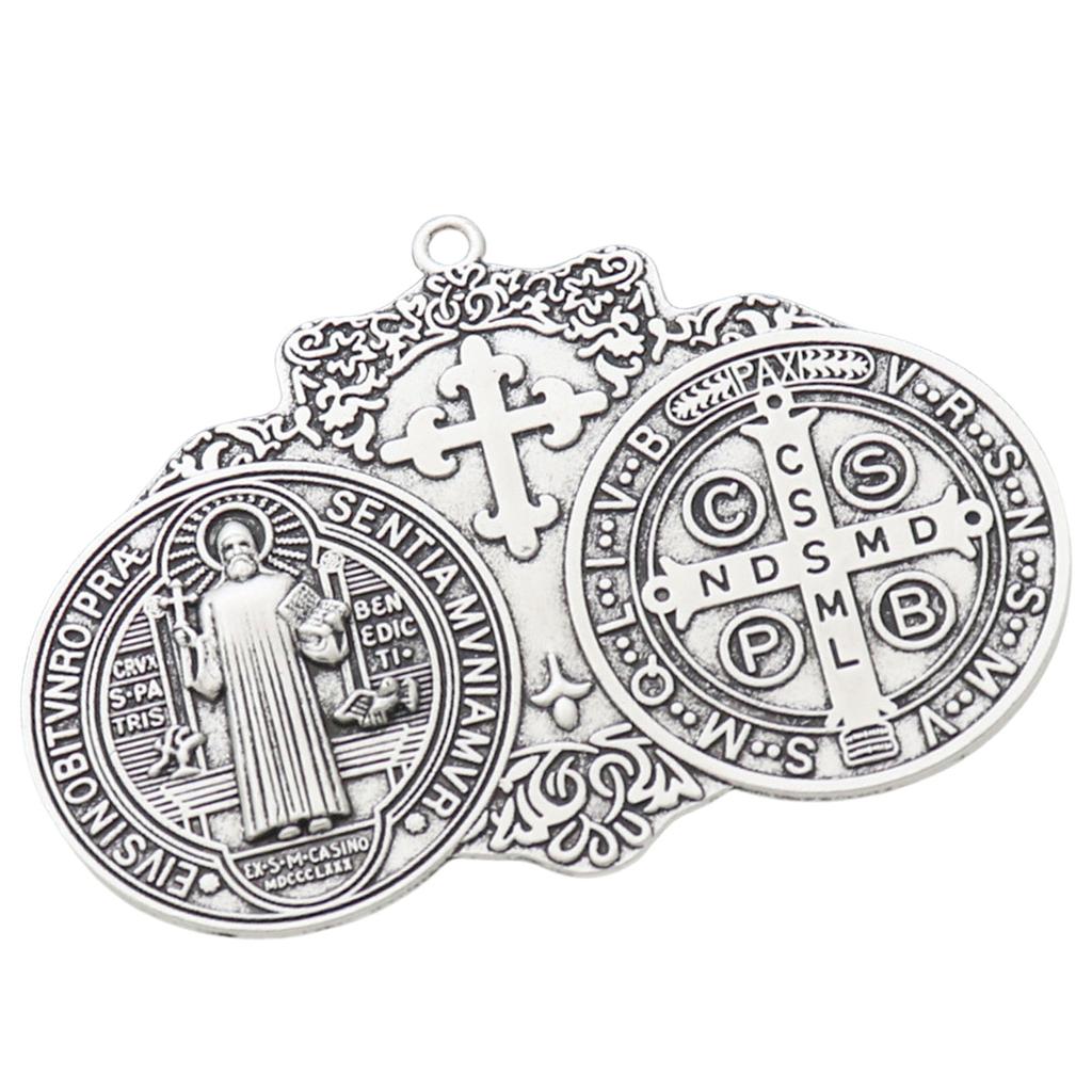 Christian Crosses Hanging Ornament Unique Religious Antiqued Metal Keychain Pendant Decoration for Prayer Necklace Charm