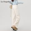 La Chapelle Women's Wool Blend High-Waist Wide-Leg Ankle Pants