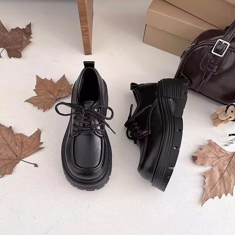 Fashion Ladies Shoes 2025 Brand Lace-up Women's High Heels Fashion Round Toe Office and Career Plus Size Best Seller Platform Heels