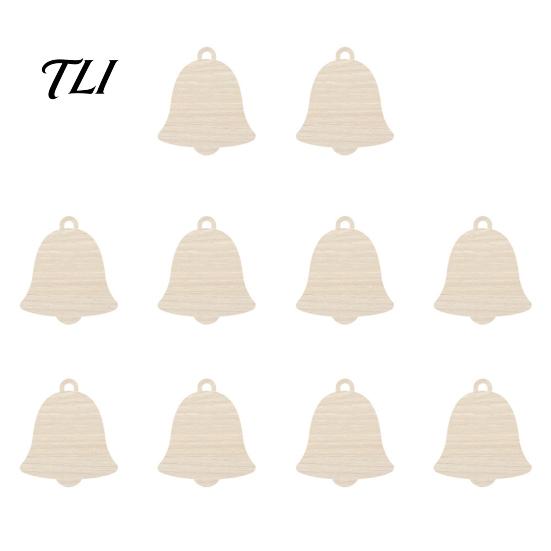 Creative Graffiti Wood Shapes 10Pcs 2D Wooden Christmas Ornaments, Blank DIY Craft Hanging Tags, Unfinished Blanks Tree Decorations, Slices