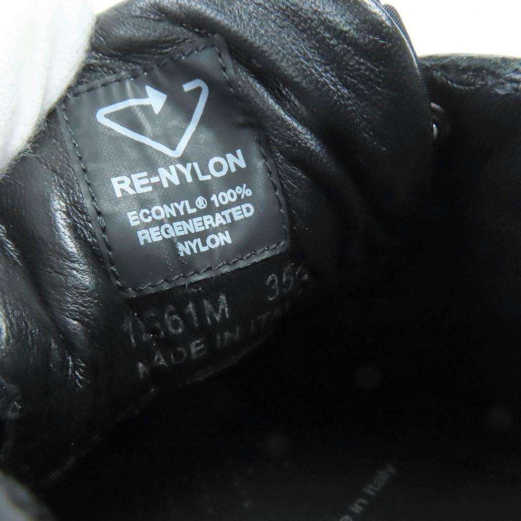 Excellent PRADA Low cut sneakers macro Triangle logo Re-Nylon leather black 35.5 1E661M Used