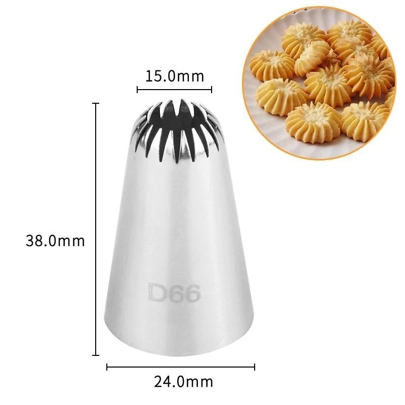 3pcs #9FT #D66 #199 Open Star Cupcake Icing Piping Nozzles Cake Decorating Tools Pastry Tips