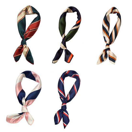 Scarf Stylish Elegant Stripe Pattern Fashion Neckerchief for Wedding