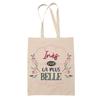 Tote Bag - PLANETEE - Inès the Most Beautiful - Jute - Printed In France - Sturdy Handles