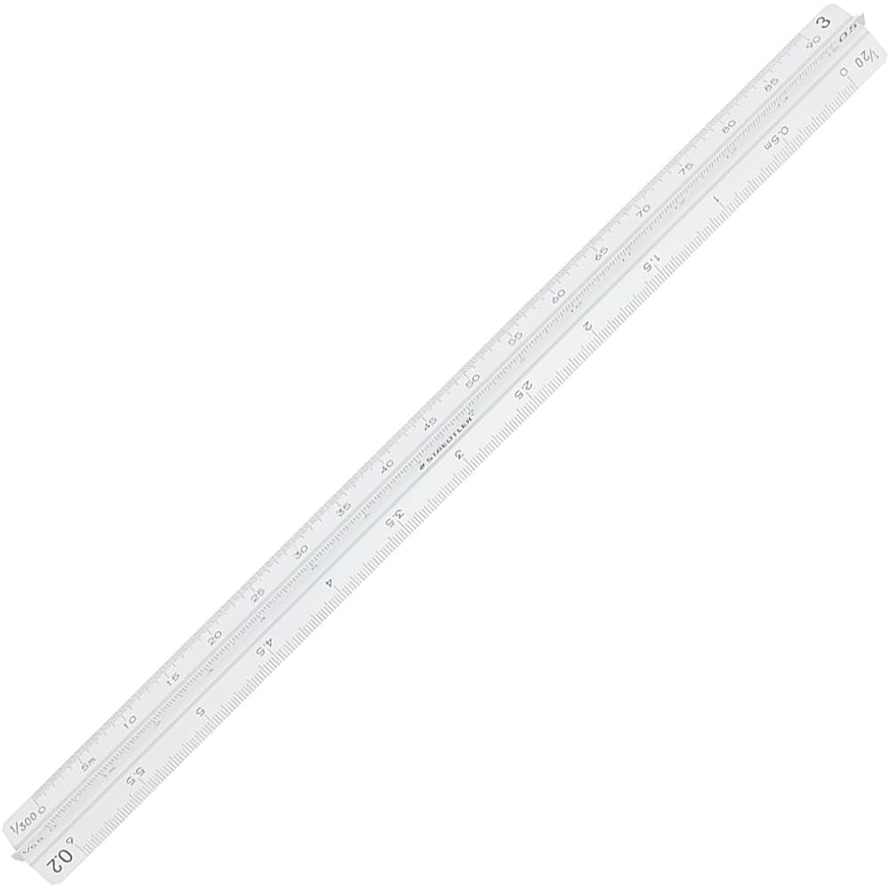 Staedtler Ruler Triangle Scale Aluminum Construction 987 30-13