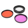 JUNESTAR 16x HD Macro Lens Red Purple Diving Filter 58mm Adapter Ring Lens Cap for Hero 9