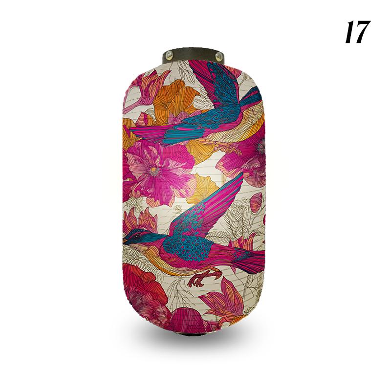 Japanese Style Cloth Lantern Retro Flower And Bird Art Pattern Lanterns Izakaya Sushi Shop Restaurant Holiday Party Decoration