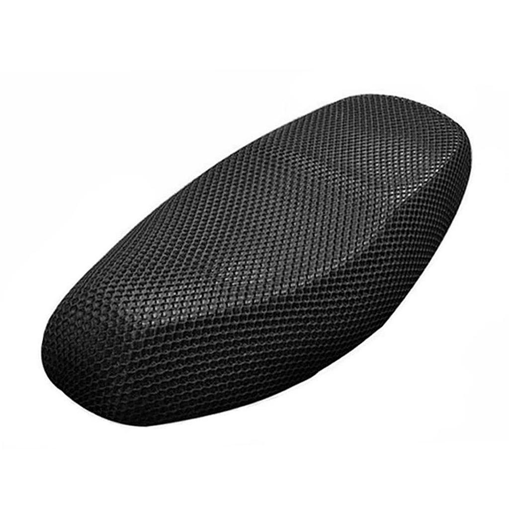 XXL Heat Resistant Breathable Seat Saddle 3D Mesh Cover Black for Motorcycle