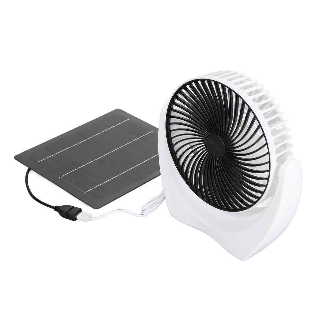 Solar Panel Fan Kit 7W 5V Portable Solar USB Fan for Greenhouses Pet Houses Indoor Outdoor