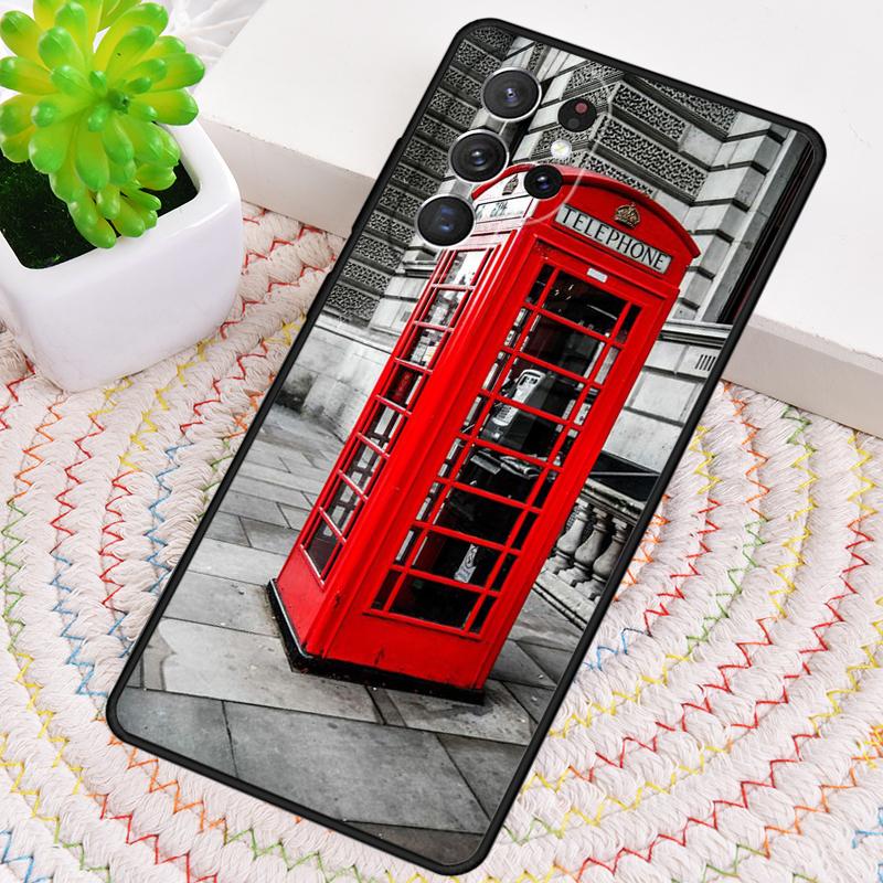 London Red Bus Big Ben soft Silicone Phone Case For Samsung Galaxy note 10 pro S26 S25 S24 S23 S22 S21 Plus S25Ultra Capa Cover