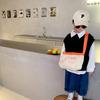 Large Capacity Korean Style Canvas Shoulder Bag For Kids Featuring Cute Alphabet Design