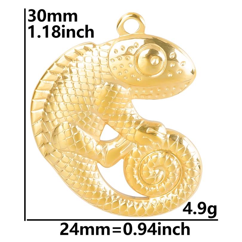 Punk Animal Charm Butterfly Spider Insect Pendant Stainless Steel Charms For Jewelry Making Supplies Real Gold Plated Breloques