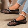 Women Sandals Mesh Breathable Fashion Versatile Sandals Women New Flat Soft Soled Shoes for Women
